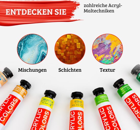 Art Creation Acrylpapier DIN A3 - 15 Blatt, 290 G/m², Einseitig Geleimt