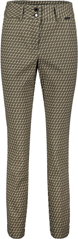Red Button Broek Diana Fancy Print Srb4389 Dark Green Dames Maat - W34