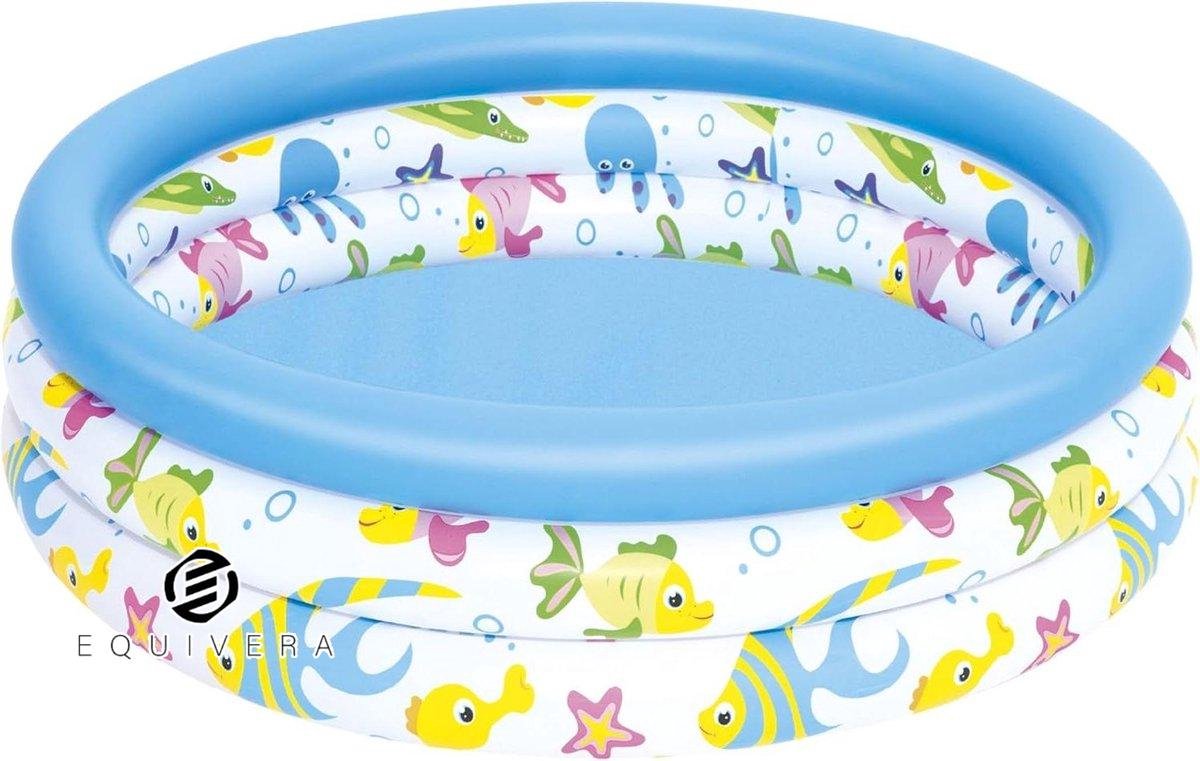 Goedkoopste Equivera Opblaasbaar Kinderzwembad 102 x 25 cm - Shine Inline - zwembad voor kinderen baby zwembad