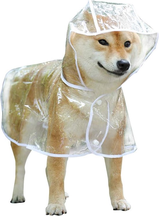 Regenjas Hond - Honden Regenjas - Hondenregenjas Met Capuchon - Waterdichte Regenjas - Uitgebreide Bescherming - Bijtbestendig Huisdierenregenponcho - Voor Kleine Middelgrote Honden - Maat Xl - 1 Stuk