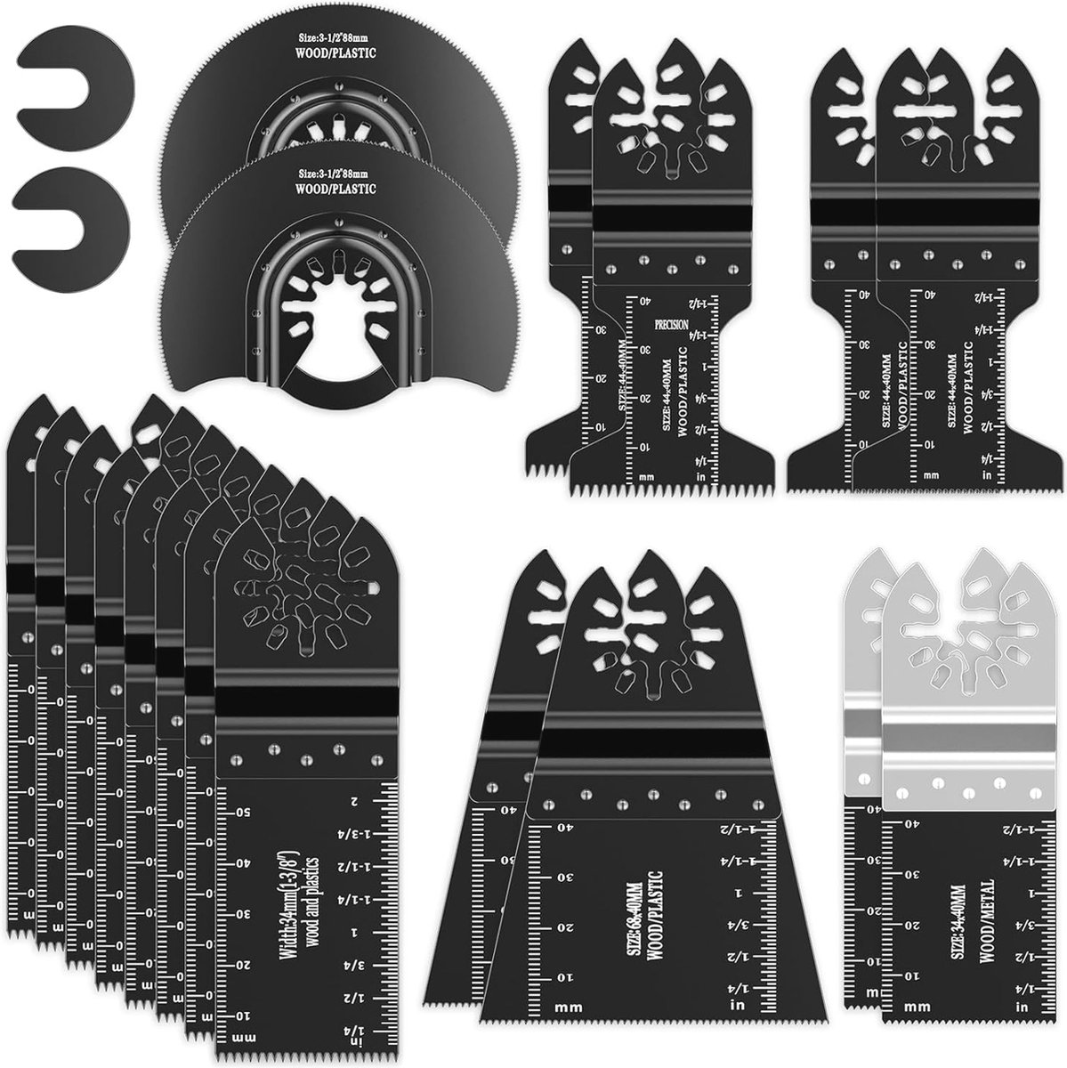 Multitool Zaagbladen Set - 18-delige Oscillerende Accessoires voor Hout, Kunststof en Metaal