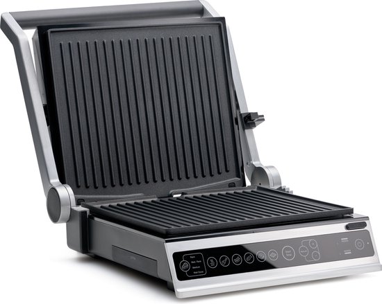 Solis Contactgrill Pro - Grill Apparaat met Verwisselbare Platen - 5 Grillprogramma's - Tosti Apparaat - Panini Grill - RVS — afbeelding 2