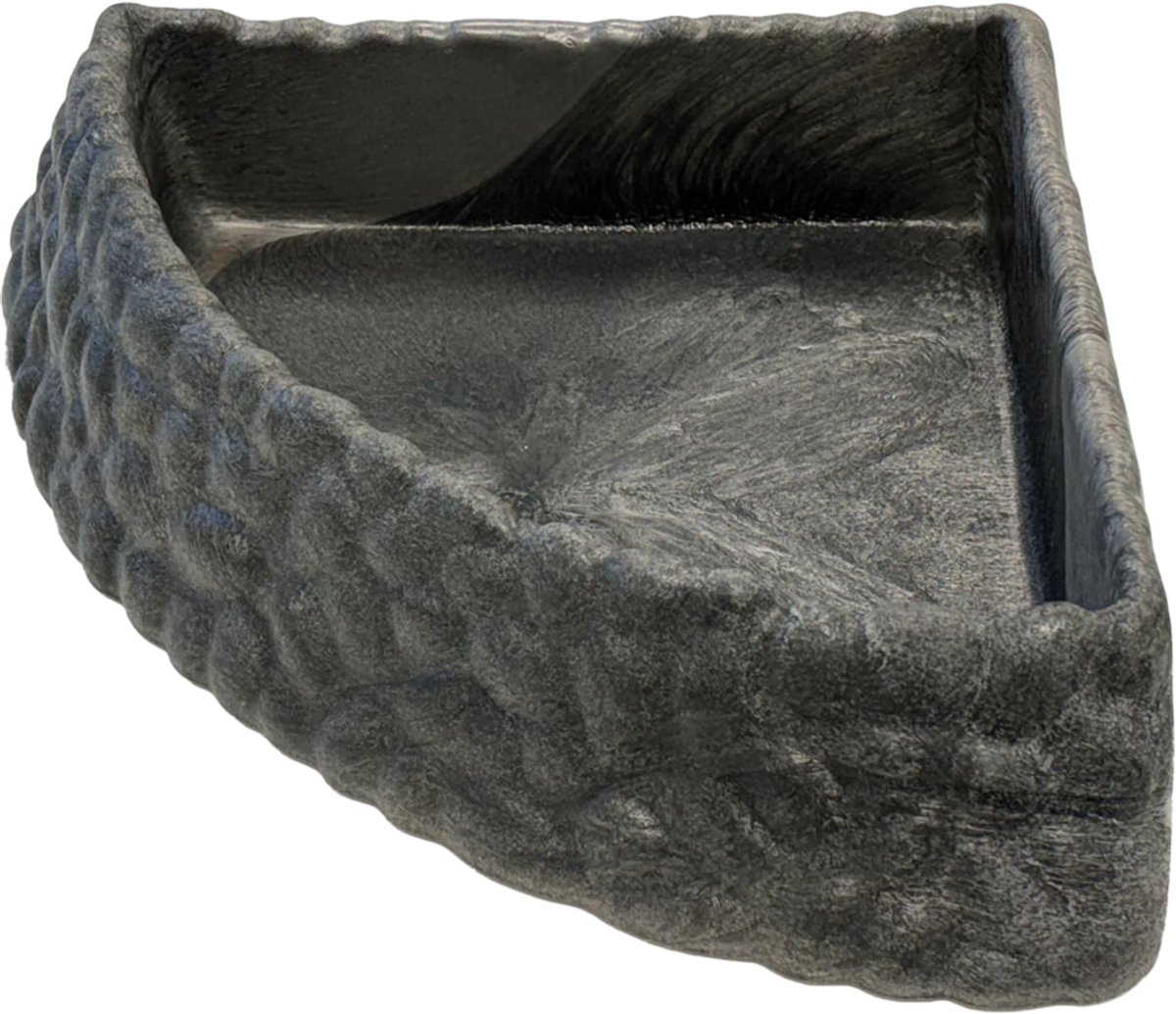 Repto Deco Corner Dish Grey - Terrarium Waterbak Hoek