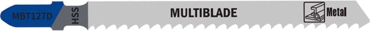 Multiblade Decoupeerzaagblad HSS MBT127D Metaal 100mm