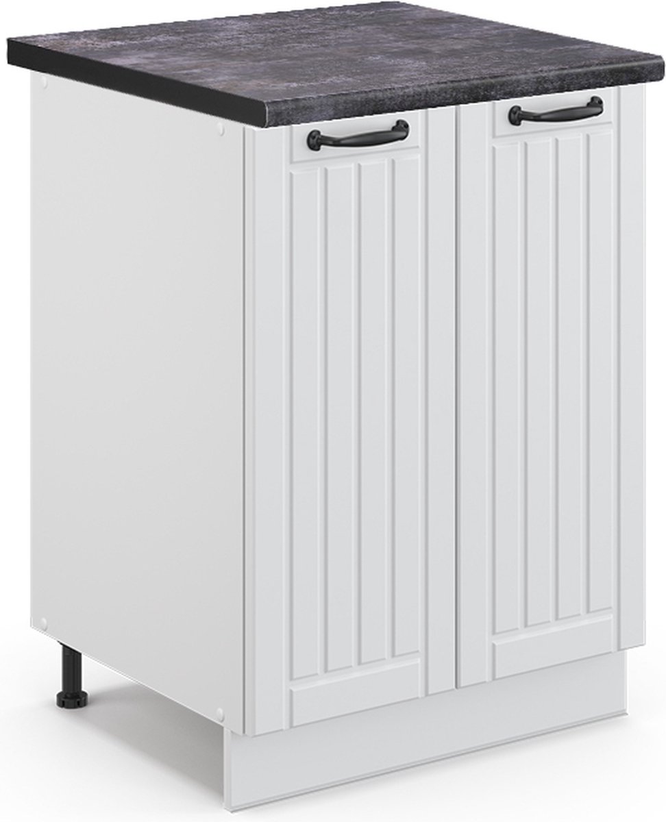 Vicco Fame-Line Keukenonderkast – 60 cm, WB Antraciet Wit Landhuis