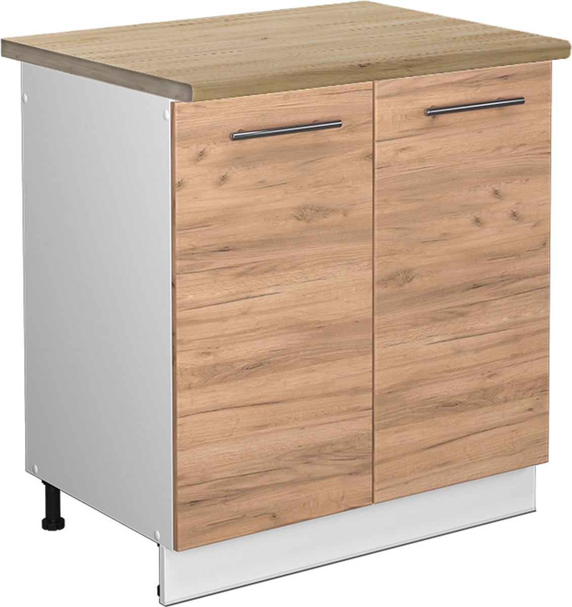 Vicco Fame-Line Wastafelkast – 80 cm, WB Eik Krachtige eik goud