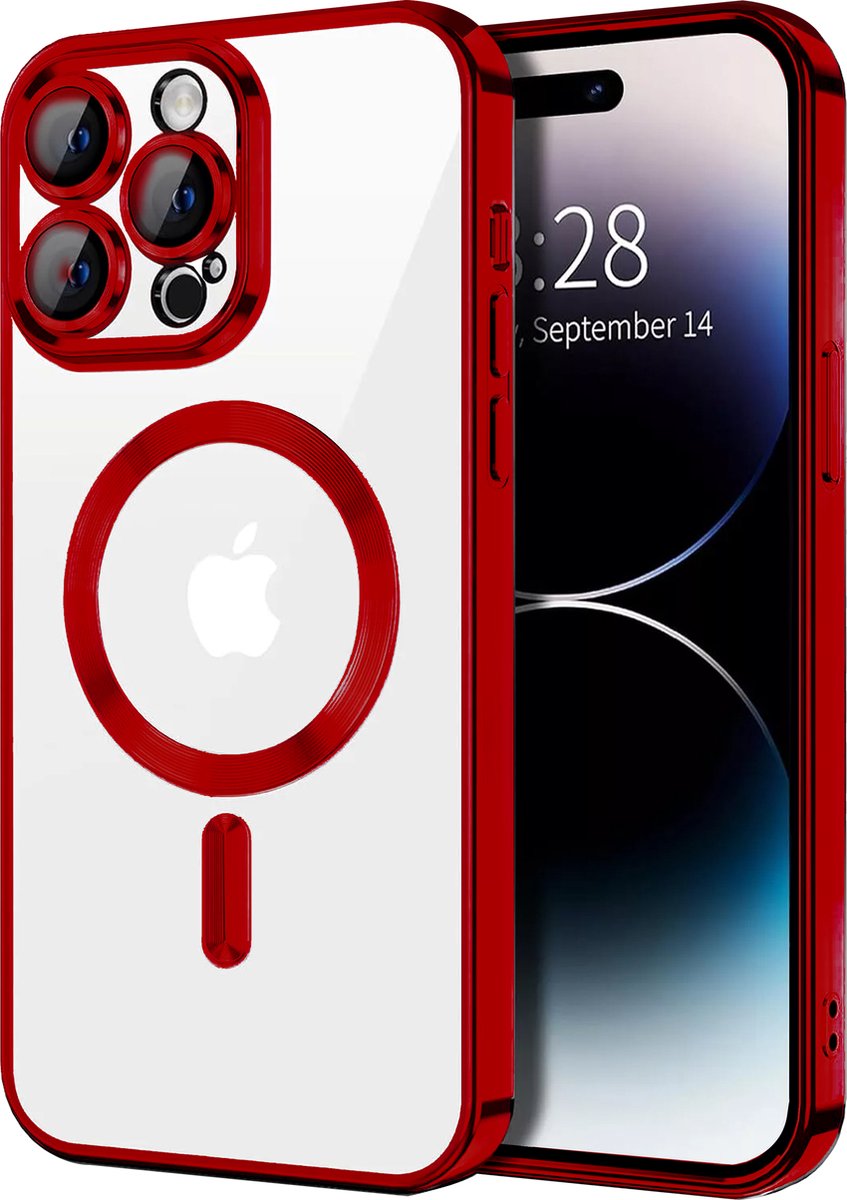 TG Techgrip - Hoesje Geschikt voor iPhone 11 Pro Max Magsafe Compatible Rood - Back Cover Hoesje met ingebouwde 9H HD camera glas bescherming - Rood Hoes Geschikt voor iPhone 11Promax