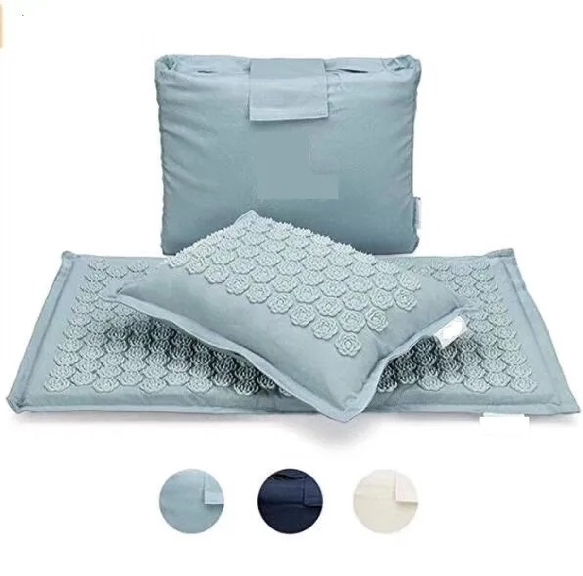 Goedkoopste Spijkermat met kussen - Massage mat - Yoga - Ontspanning - 10 mm dik - 77 x 44 cm - Kussen 38 x 25 cm