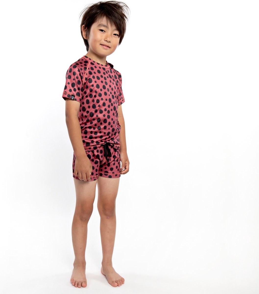 Beach & Bandits - UV - zwemshirt voor kinderen - Red Velvet - Rood - maat 92 - 98cm — afbeelding 2