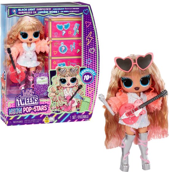 L.O.L. Surprise! poppen in verpakking met gitaar en microfoon.