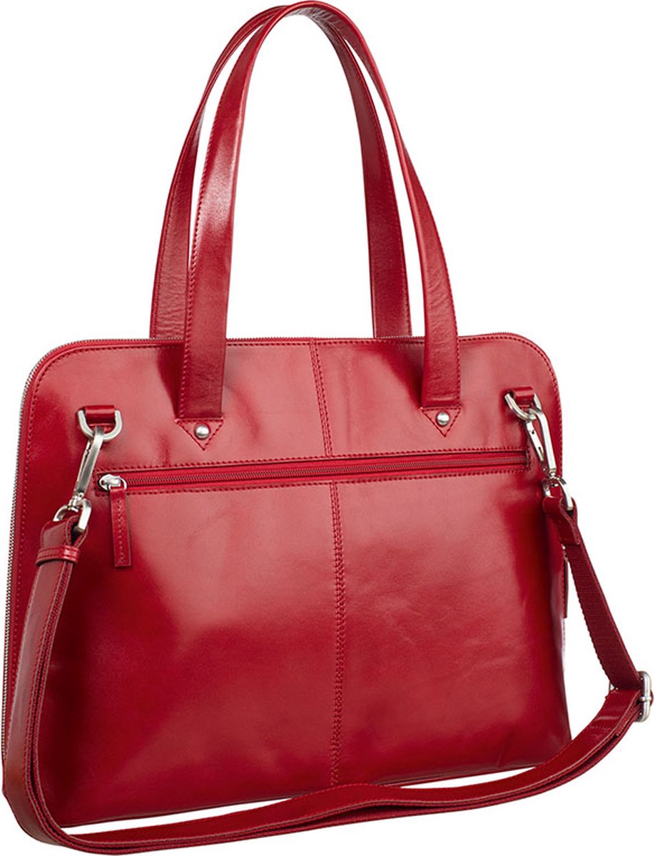 Leonhard Heyden Laptoptas / Laptoptas Dames - 13 inch - Leer - Cambridge - Rood