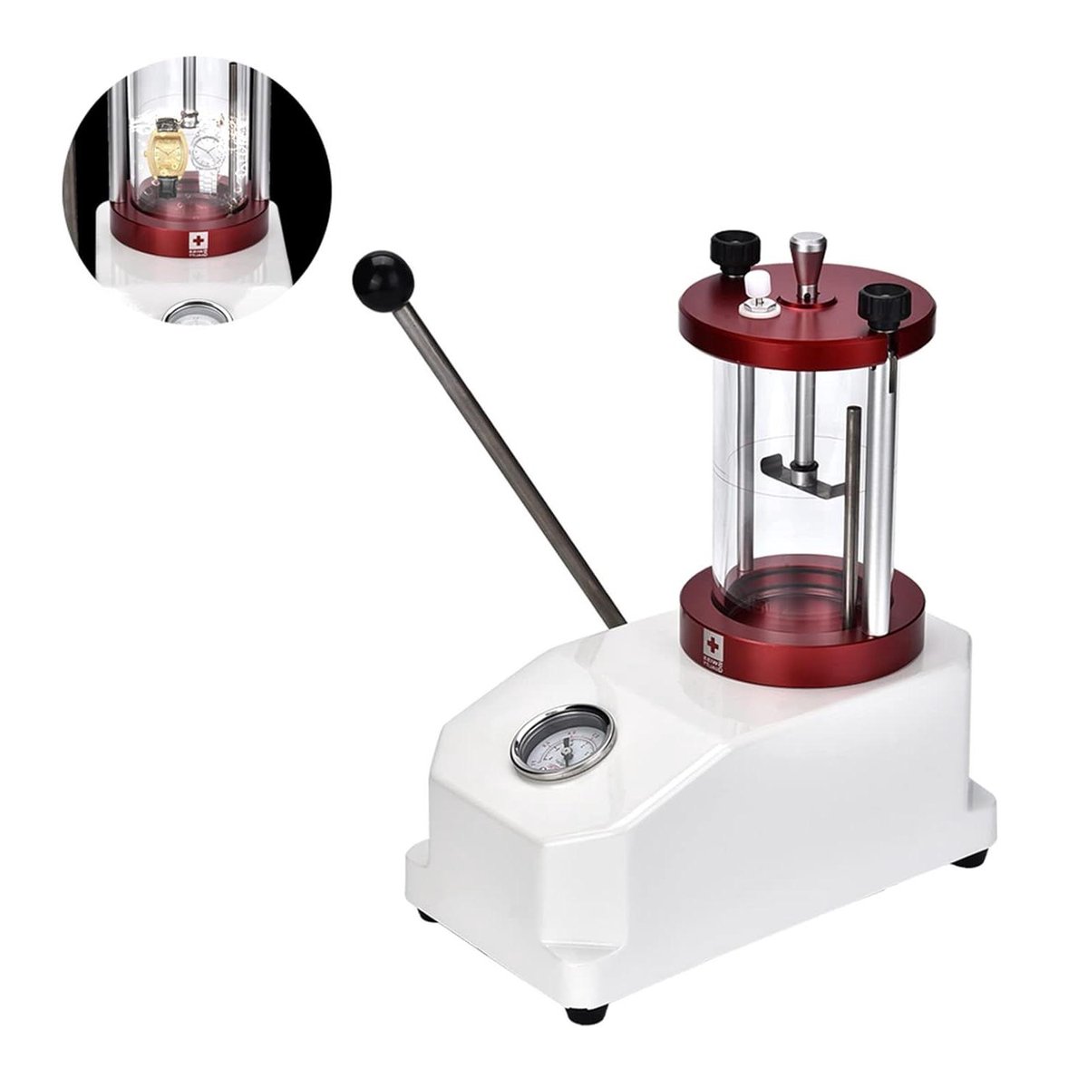 Tester 6N - 10 bar Waterdicht Horloge Waterdicht Detector - Meetgereedschap - Horloge Behuizing Weerstand Druktestmachine - Transparante Cilinder - Eenvoudig te Bedienen - Horlogemaker