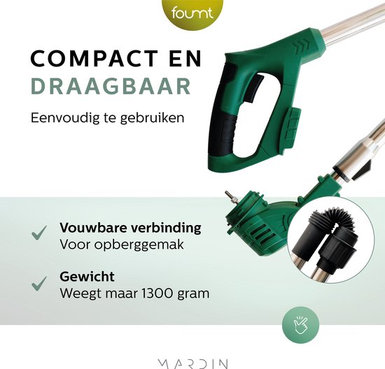 Mardin Kantenmaaier - Grastrimmer - Bosmaaier - Incl. 2 accu's en lader - Zwart/Groen