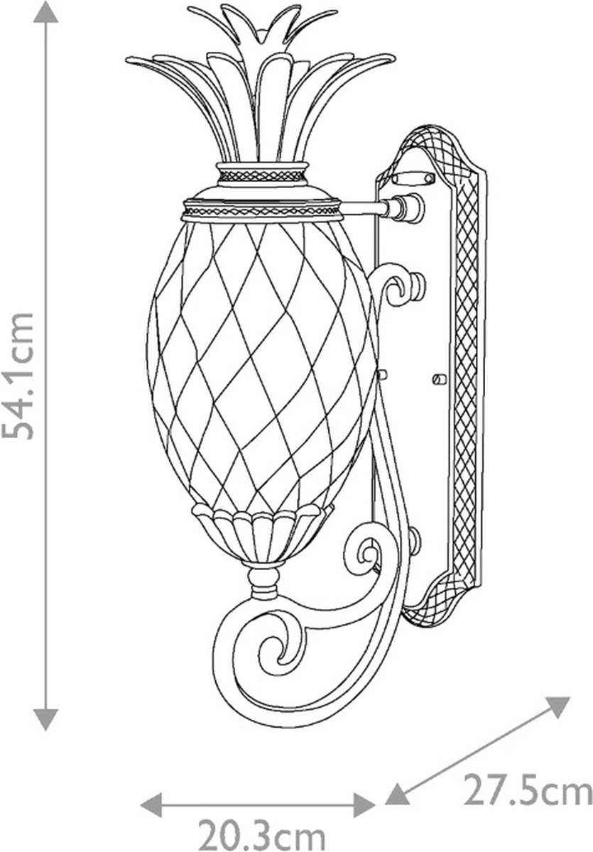 Hinkley LED Wand Buitenlamp Plantation | 1X E27 Max 40W | IP44 | Dimbaar | Burnished Bronze
