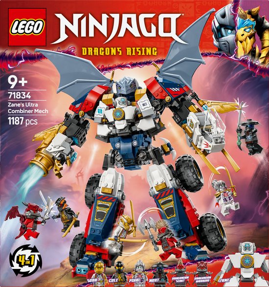 LEGO Ninjago Zane's Ultra Combo Mech - 4-in-1 - 71834 | bol