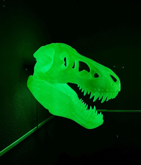 Trex Schedel RGB Lamp | Tyrannosaurus Dinosaurus Wandkunst – Unieke Woondecoratie, Gamingkamer, Kinder Nachtlampje, Bureau Decoratie