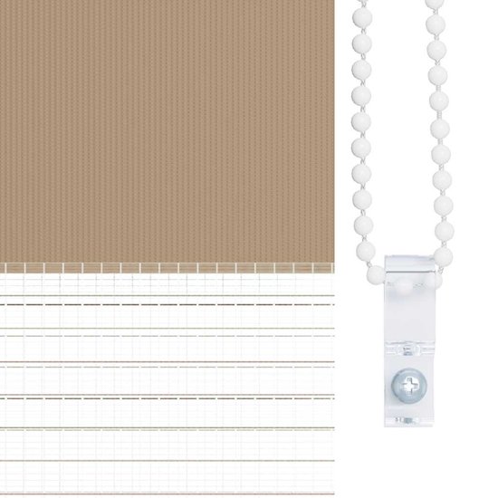 vidaXL - Zebra - Store - 125x230 - cm - largeur du tissu - 120,9 - cm - polyester - marron sable