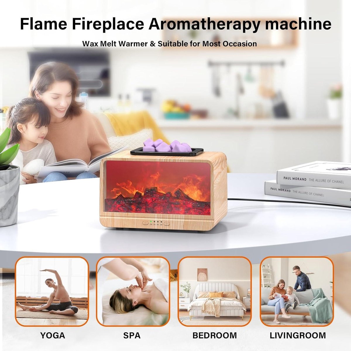 Nevolis Wax Melt Burner Electric Wax Burner Flame Heater Easter Night Light Gift Mother's Day Aromatherapy Diffuser Yoga-SPA-Office-Bedroom Decorate Aromatherapy Set Night Light .
