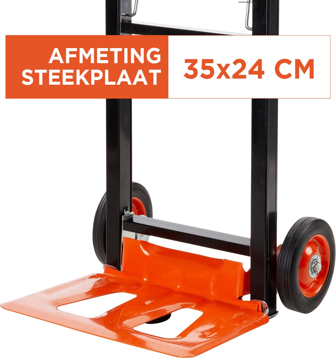 BLACK DECKER BXWT-H303 Carretilla de Plataforma Plegable - Carretilla de Carga Máx. 80KG - Carro Transporte 60 x 40 x 80,5 cm - Plataforma con Ruedas y Manija - Fácil de Guardar