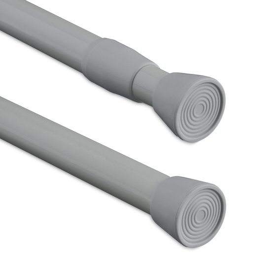 Tringle à rideau extensible Relaxdays - 66 - 110 cm - sans perçage - acier inoxydable - tringle à rideau de douche télescopique - tringle à vêtements