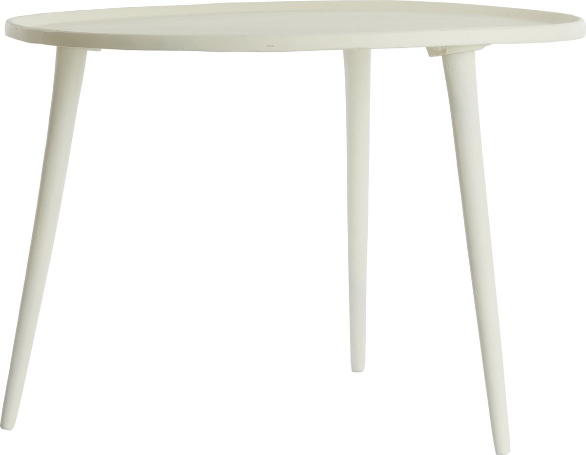 Bijzettafel BABINA - Ø59x41cm - Wit
