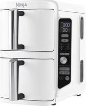 Ninja Double Stack Airfryer XXL - 9.5 Liter - Dubbele Gestapelde Lades - 6 Programma's - Inclusief Kookrekjes - Wit - SL400EUWH