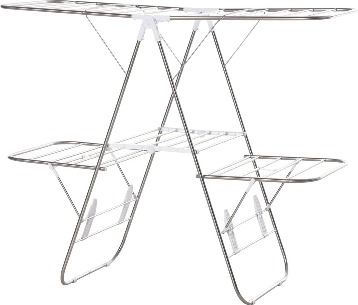 Goedkoopste White-label® Wasrek Inklapbaar - Droogrek Staand - Wasdroger - Roestvrij Staal