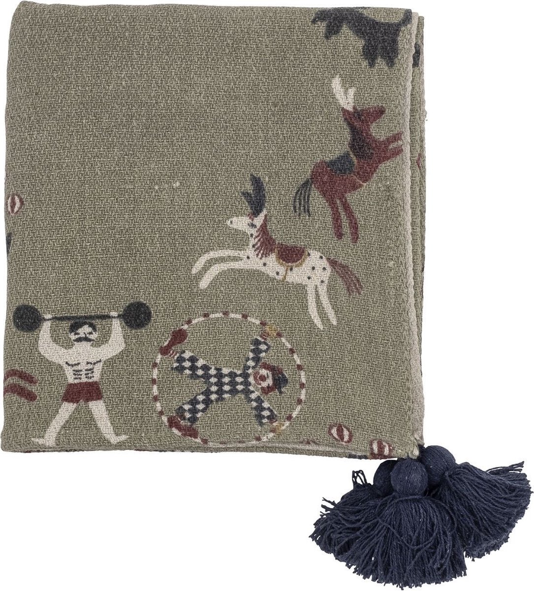 Plaid Loome groen – 160 x 0.5 x 130 cm