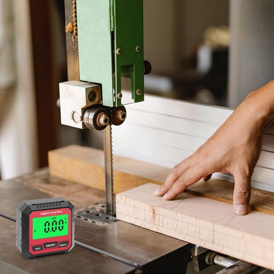 ALLmeter Hellingsmeter Digitale Magnetische, Gradenboog 0-360 ° (4 * 90 °) VA LCD-Achtergrondverlichting Display Met v-Groef Magnetische Basis Inclinometer Bevel Box Hoekmeter Waterpas