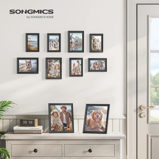 SONGMICS Fotolijsten met 16 matten, set van 10, fotolijsten met twee 8