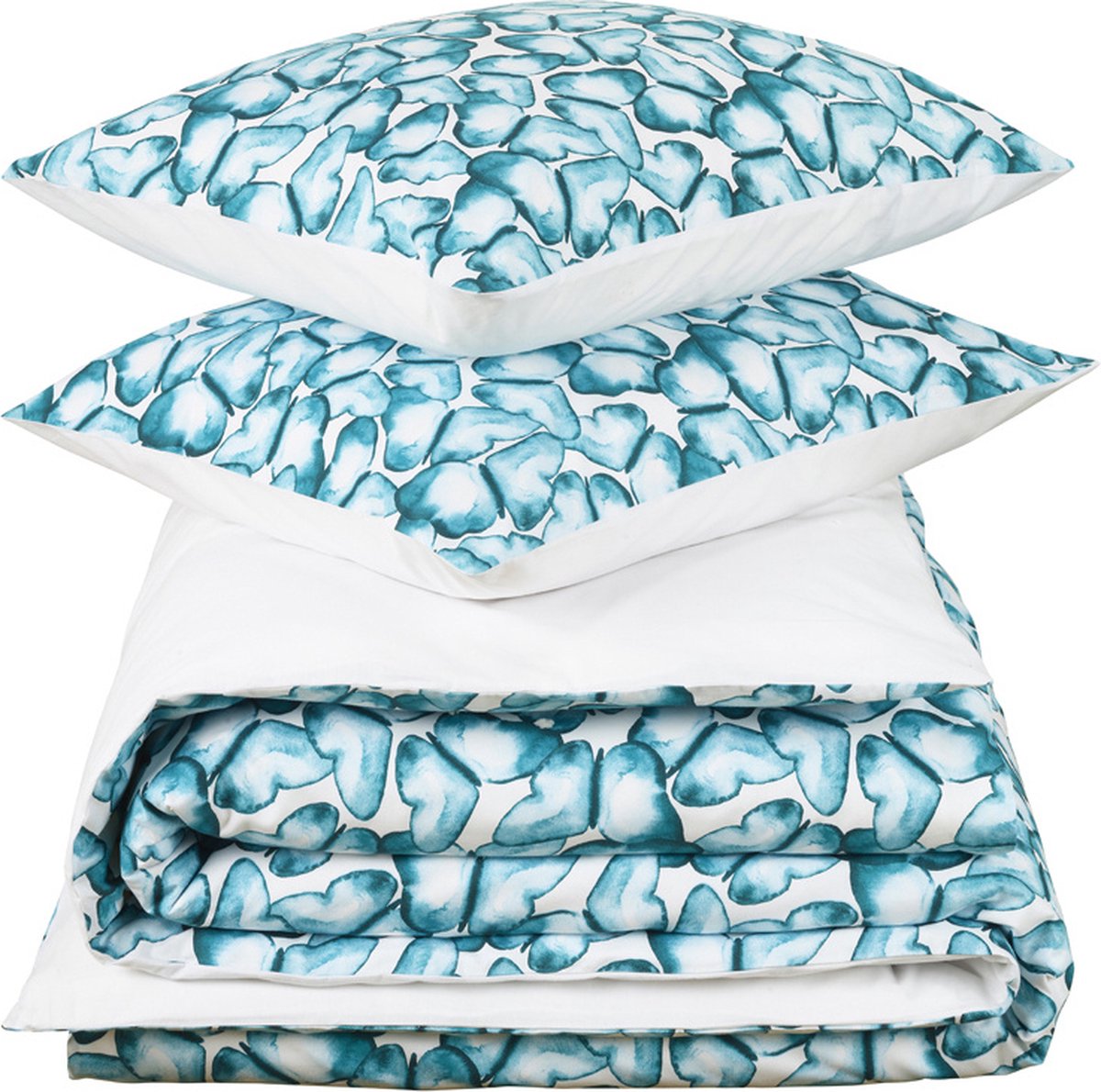 De Witte Lietaer Dekbedovertrek Acana, Pool Green - 240 x 220 - Katoen Percal