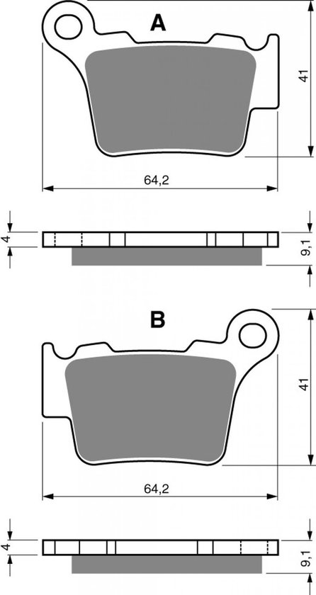 Yerbay Remblokken voor/achter kit voor KTM EXC 125 300 450 500 (4T/2T