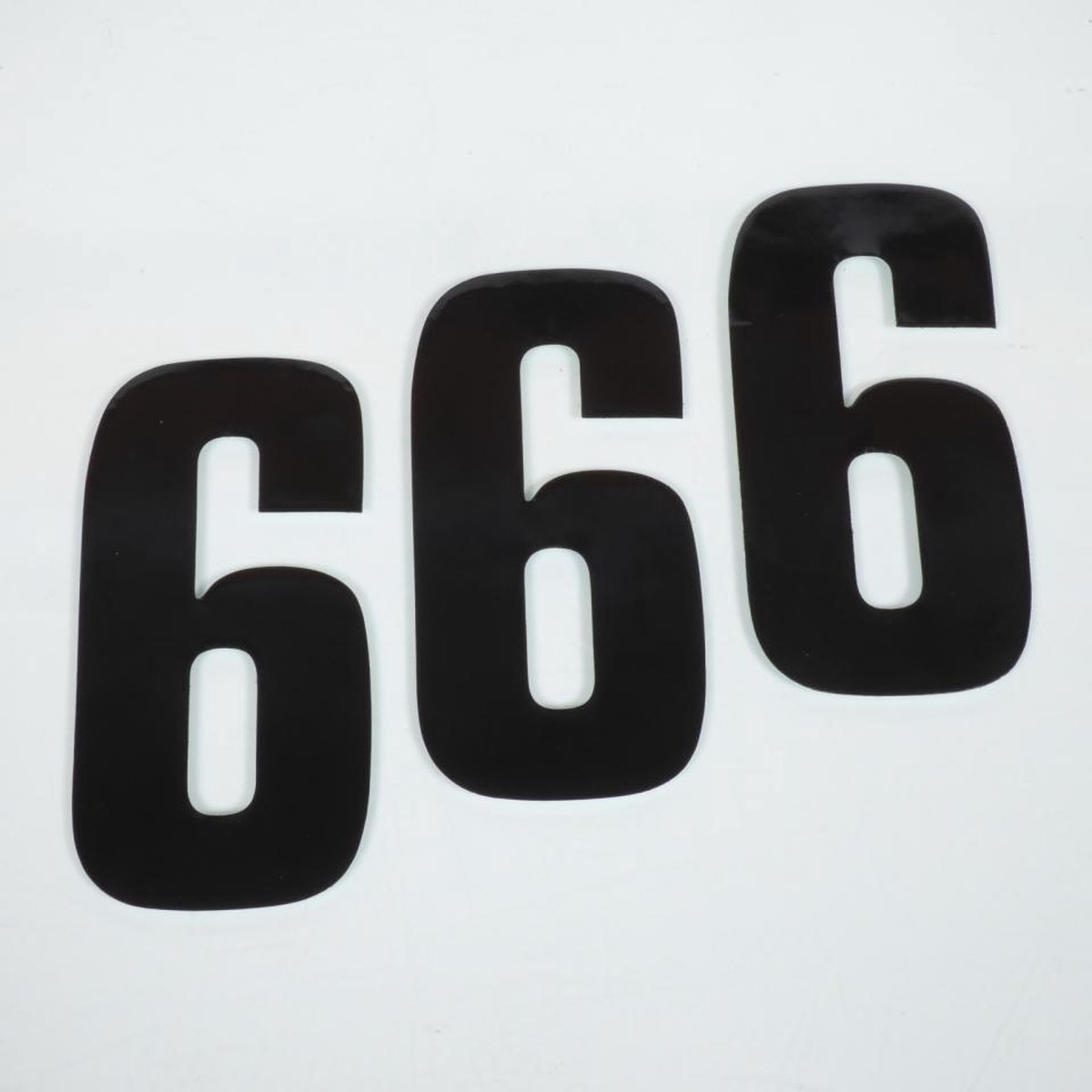 set van 3 blackbird race nummer 6 stickers 160x75 voor motorfiets nieuw