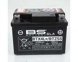 SLA-accu BS Battery voor Scooter MBK 50 Cs Mach G Euro1 2002 tot 2003 YTX4L / YTZ5S / 12V 4.2Ah Nieuw
