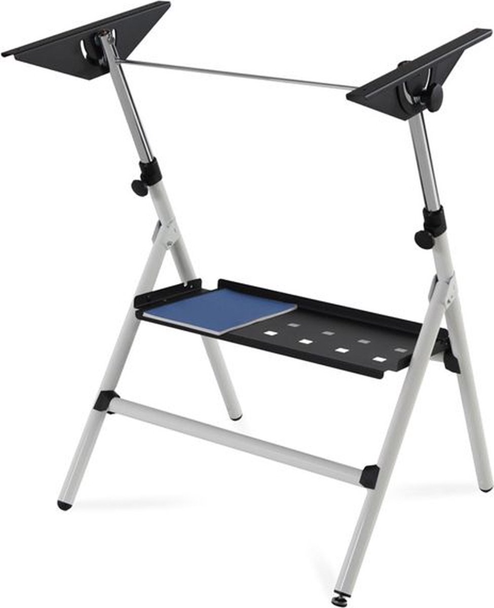 Rocada Verstelbare tekentafel - schrijftafel - werktafel met legplank - Blad 65x90 cm