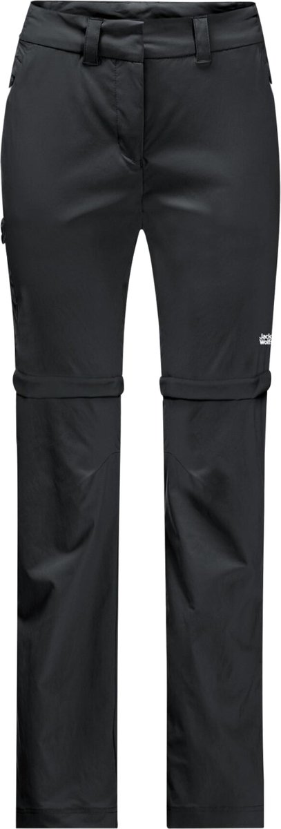 Jack Wolfskin Damen Wanderhose Overland Zip Away 163162 Schwarz-42 Zwart