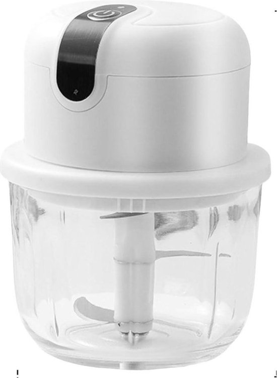 Mini Hakmolen – Mini Blender – Hakmolen Elektrisch – Chopper – Mini Chopper – Mini Foodprocessor – Snijder – Hakker – Uiensnijder – Uienhakker – 250 Ml – Wit