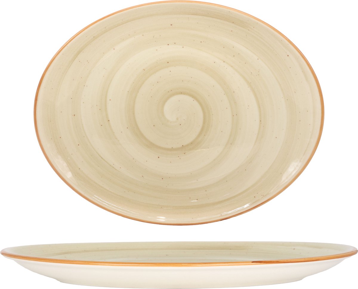 Bonna Serveerschaal - Aura Terrain - Porselein - 36x28 cm - set van 2