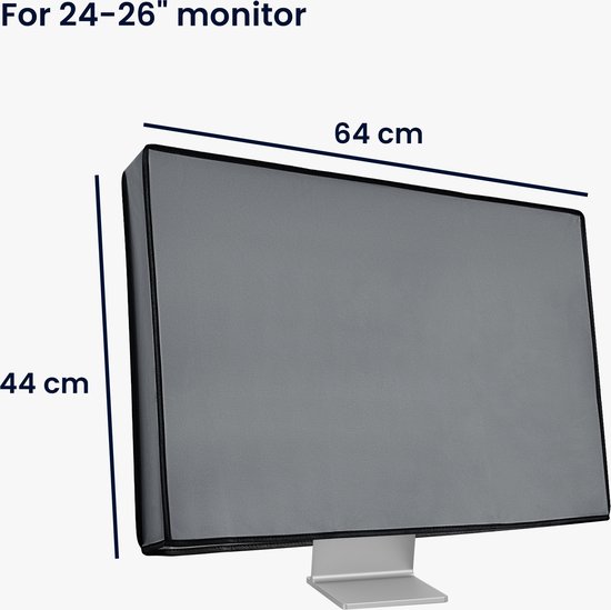 Cover Per Monitor 24-26 Pollici Kwmobile - Fodera Antipolvere Con Tasche