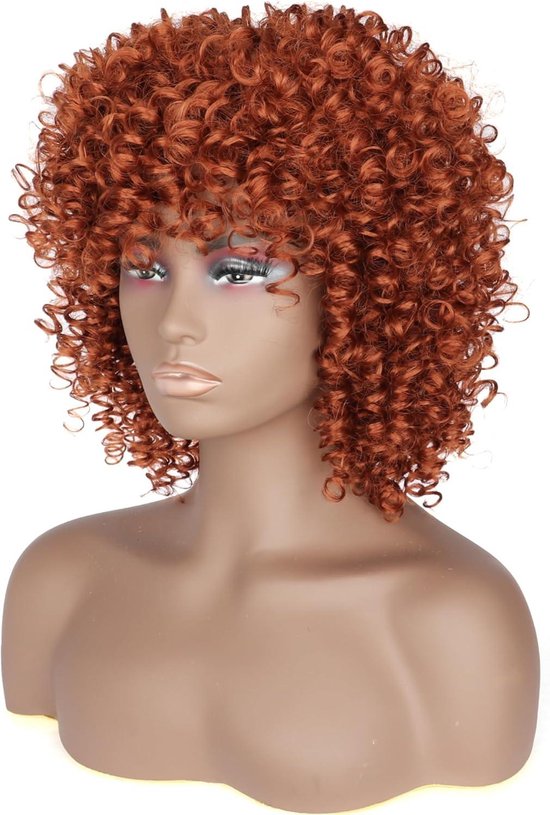 Perruque Femme Longue Bouclée Châtain Cuivré Intense - Modèle Charlette 322 - Neuf Avec étiquettes