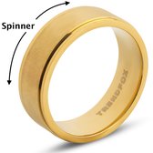 Fidget Ring - Spinner - Anxiety Ring - Goud Kleurig - Staal - Schoencadeautjes Sinterklaas Jongen - Cadeaus Mannen