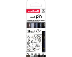 Uni-Ball Pin Set Brush Art 5 Stuk