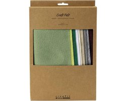 CC Craft felt, A4, sheet 210x297 mm, thickness 2 mm, natural, 10 sheet/ 1 pack