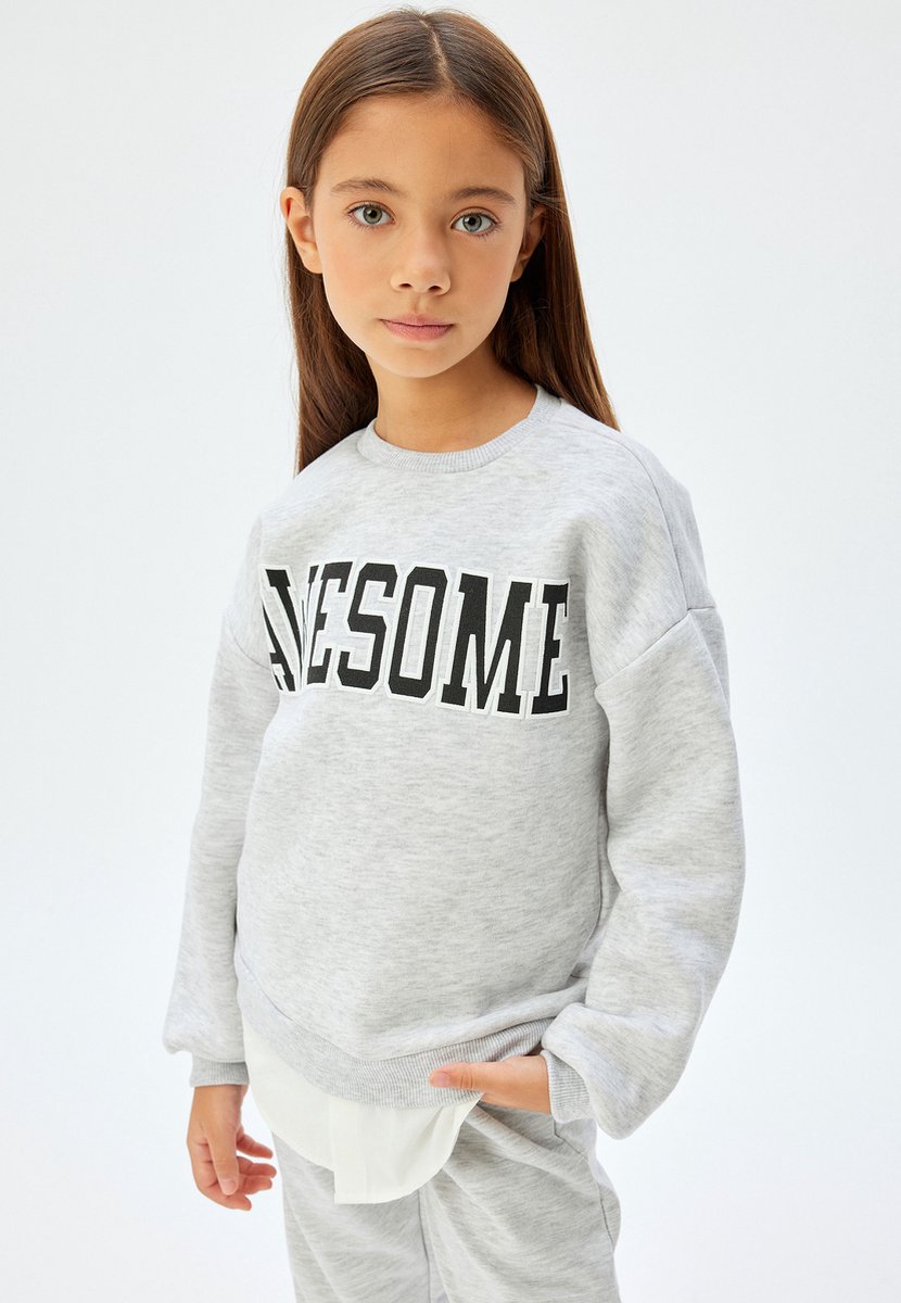 Capuchon kraag Met gebruik van twee verschillende stoffen Sweatshirt