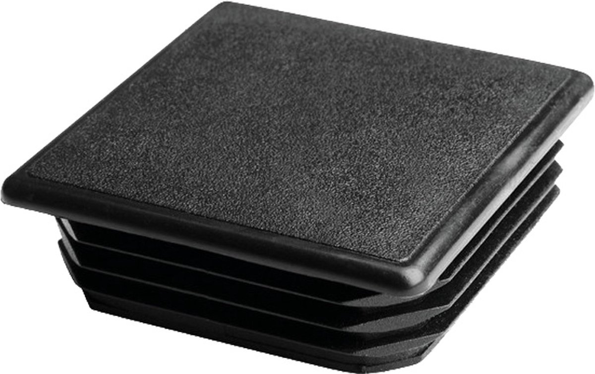 Vierkant insteekdop - 20x20mm - 20 stuks - Lichtgewicht geribbelde eindkap - Inslagdop - Kunststofdop