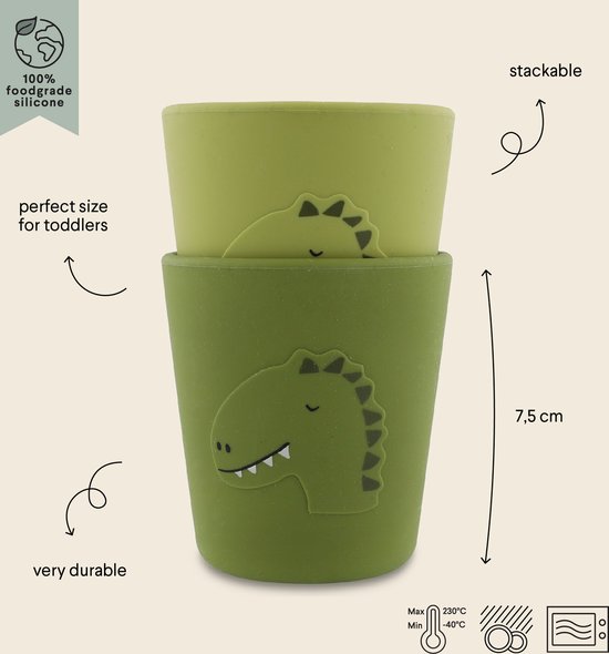 Trixie Silicone cup 2-pack - Mr. Dino van Trixie — afbeelding 5