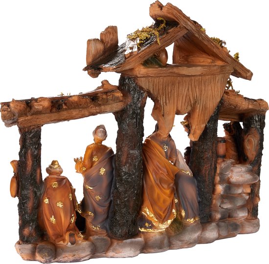 BRUBAKER - Pyramide de Noël - Marie, Joseph et Jésus - 2 Étages