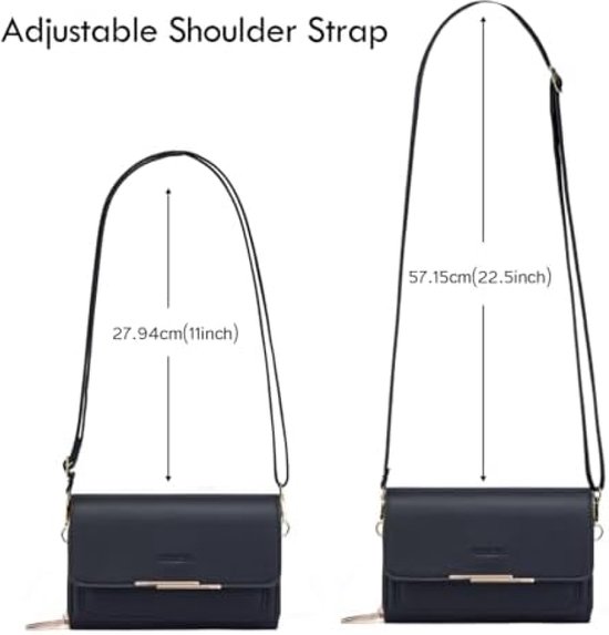 Roulens Crossbody Tas voor Vrouwen, Modieuze Taillepacks, Zacht Veganistisch PU-leer Riemtas, Grote Capaciteit Schoudertas met Verstelbare en Afneembare Brede Riem, S, Crossbody