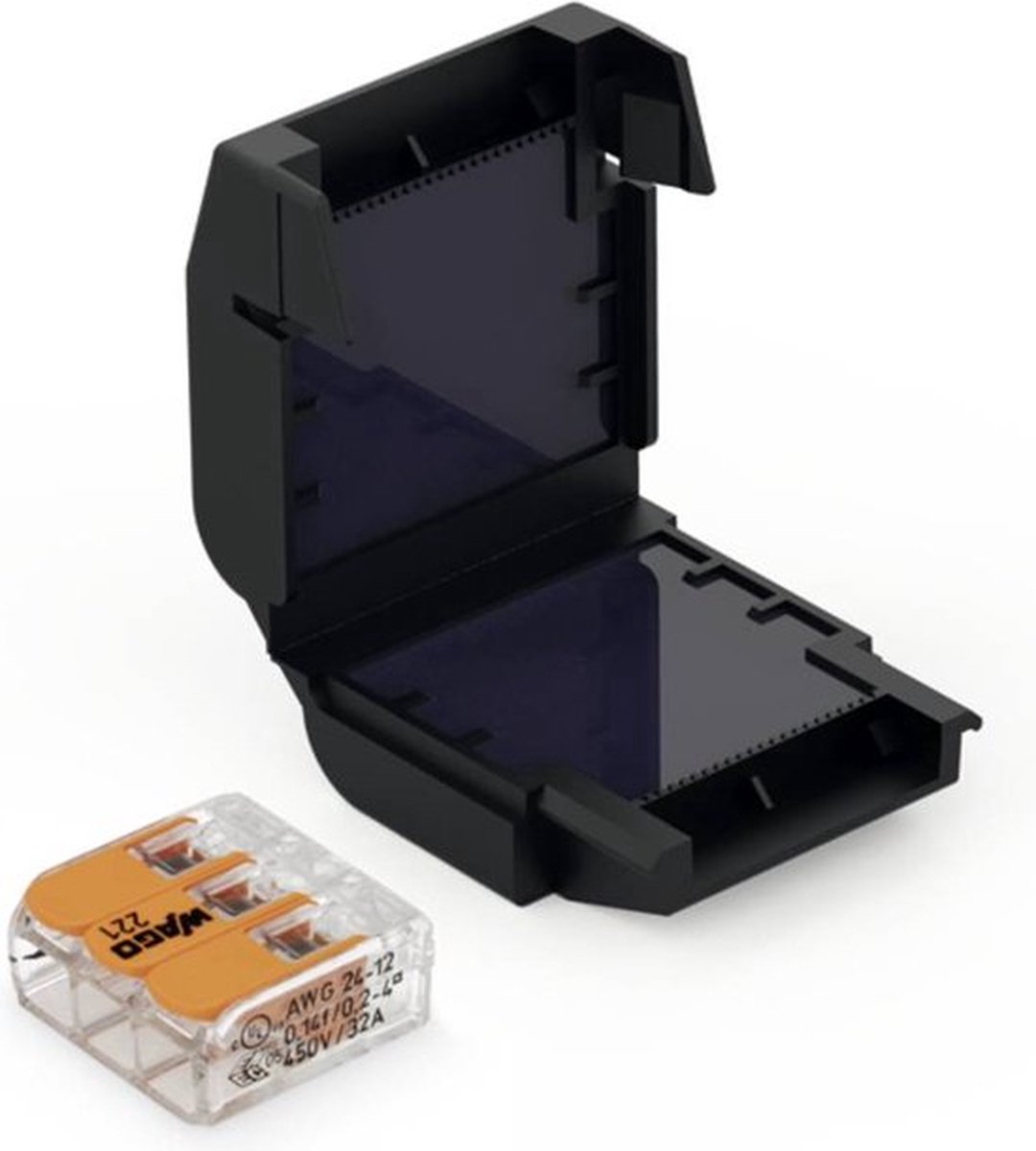 CellPack 407859 EASY-PROTECT/113 Gelbox voor verbindingsklemmen Flexibel: 0.2-4 mm² Massief: 0.2-4 mm² 1 stuk(s) Zwart