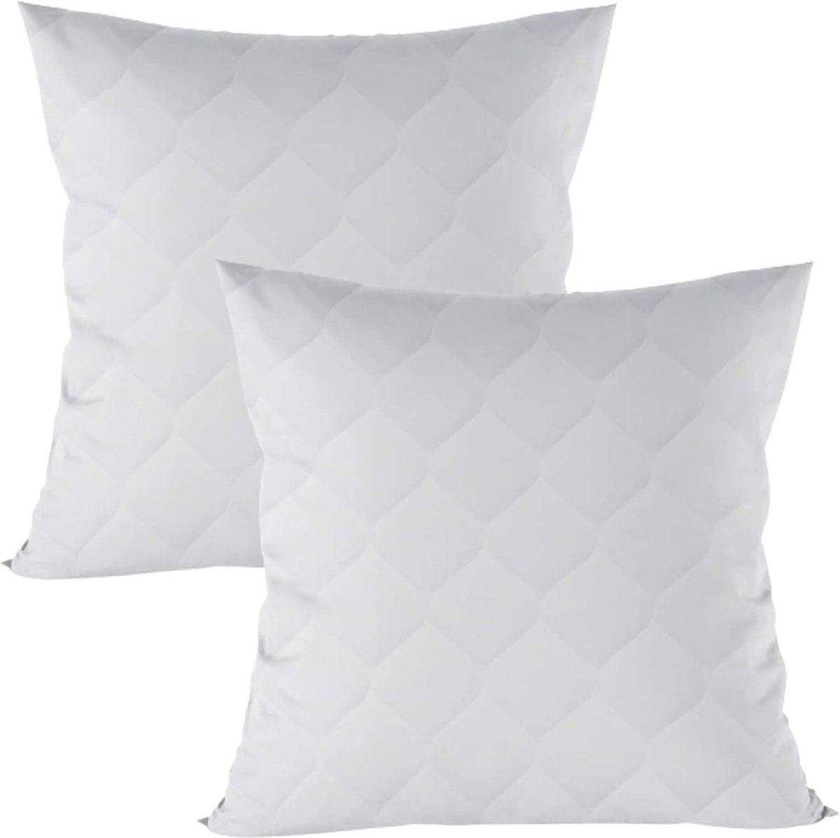 Zacht en luxe gewatteerd Microfiber Kussen 80 x 80 cm - 2 Stuks